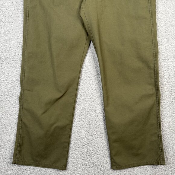 Levis Pants Womens 31 Khaki Green Ribcage Straight Utility Wide-Leg High Rise - Picture 6 of 15